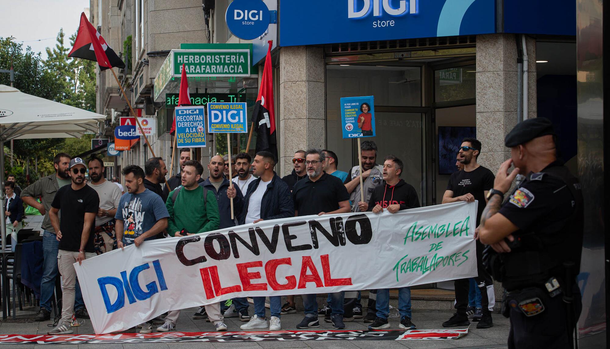 Protestas DIGI Vigo 12/09/2025